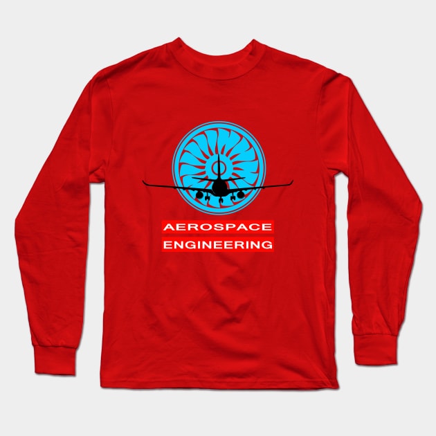 aerospace engineering, airplane, aircraft engineer Long Sleeve T-Shirt by PrisDesign99